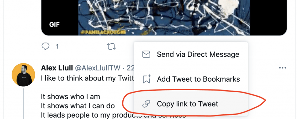 copy link to tweet
