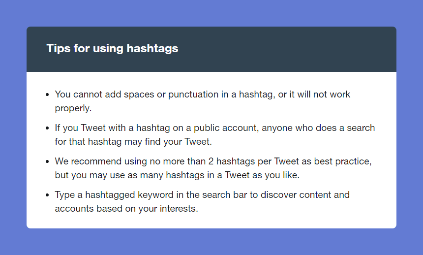 tips using hashtags