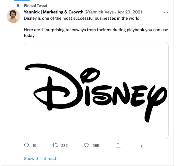 Disney Thread on Twitter