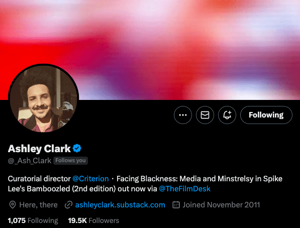ashley clark twitter bio newsletter