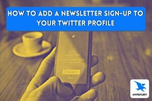 How to add a newsletter signup to your Twitter profile