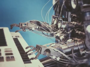 Twitter robot plays piano