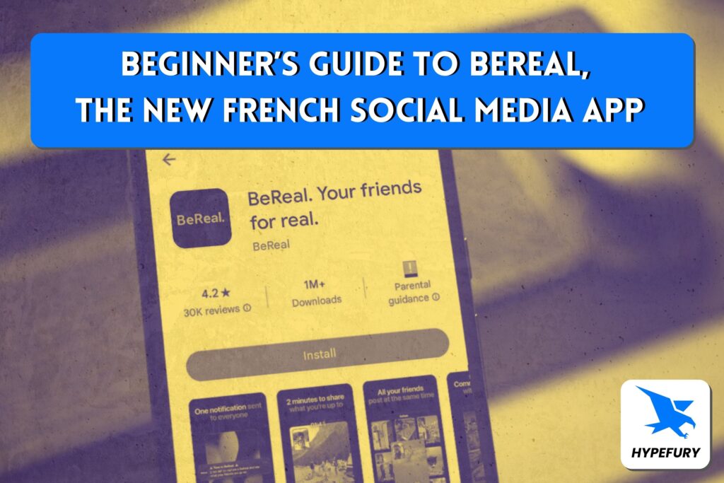 BeReal is pictured on a smartphone - the new social media app
