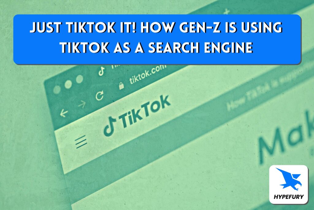 TikTok appears in the search engine bar of a browser