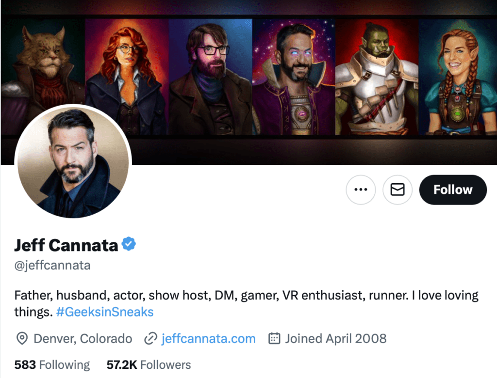 Jeff Cannata Twitter bio