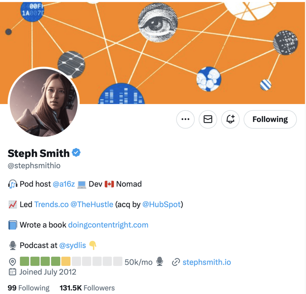 Steph smith twitter bio