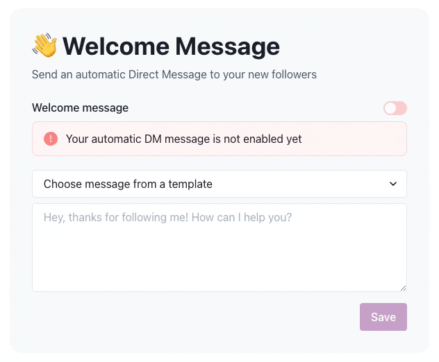 Hivoe Welcome Message