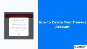 How to delete threads account