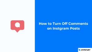 Turn off comments for Instagram posts