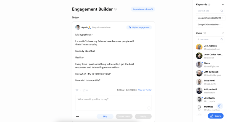 Engaegement Builder