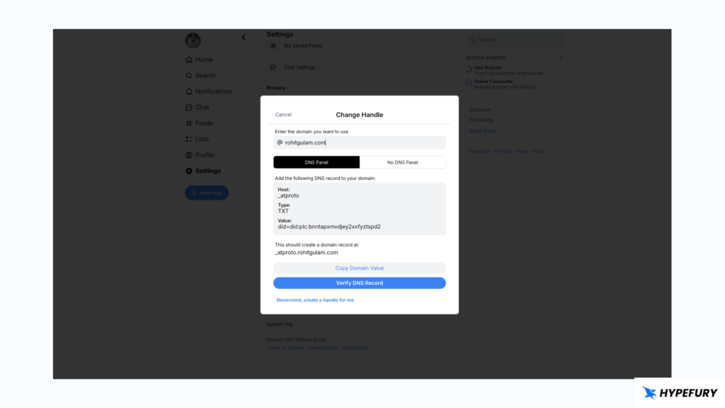 Copy domain value