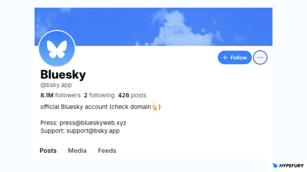 Bluesky official account