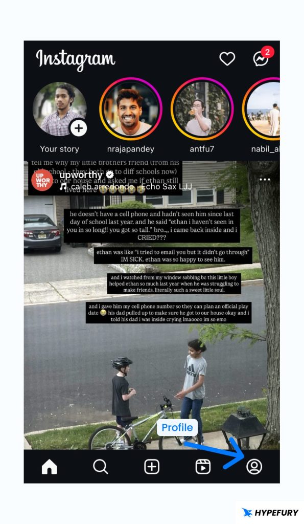 How to Add Music to Your Instagram Profile 3 Instagram profile button