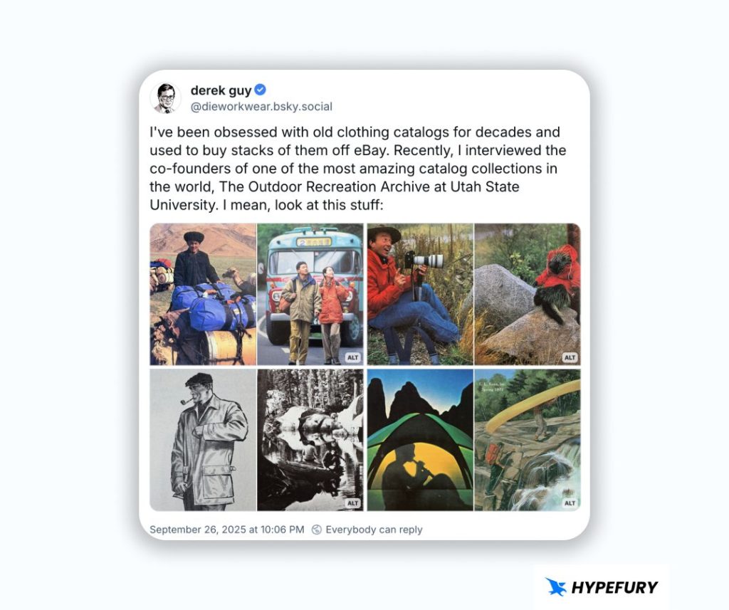 Example of Bluesky post with multiple images