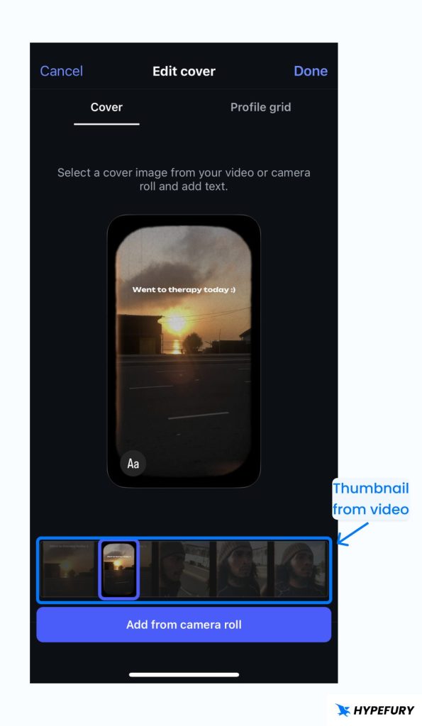 How to Add and Change Your Instagram Reels Thumbnail/Cover Image in 2025 5 ig reel edit cover from video frames