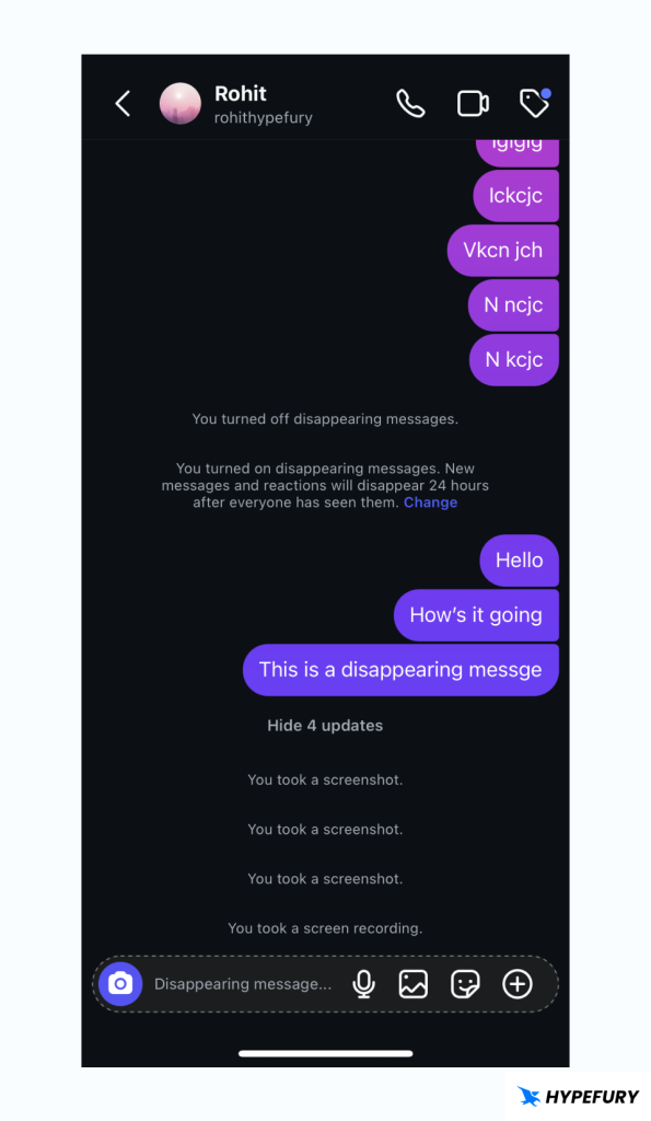 Instagram Vanish Mode