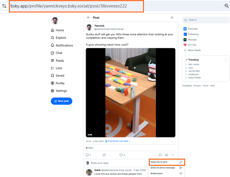 How to Download a Bluesky Video in 2026 2 Copy bluesky post